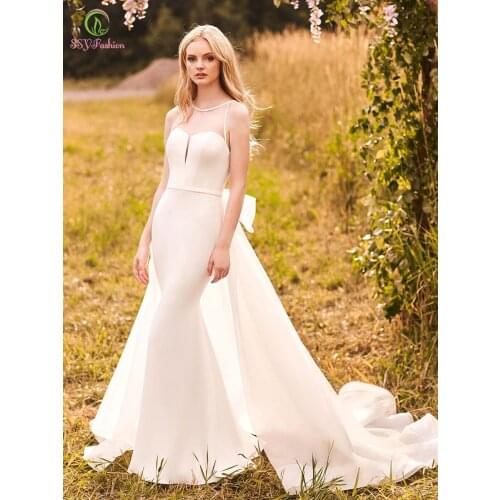 SSYFashion New White Satin Evening Dress Banquet Sexy Slim Backless Big Bow Sweep Train Long Formal Prom Gown Vestidos De Noche