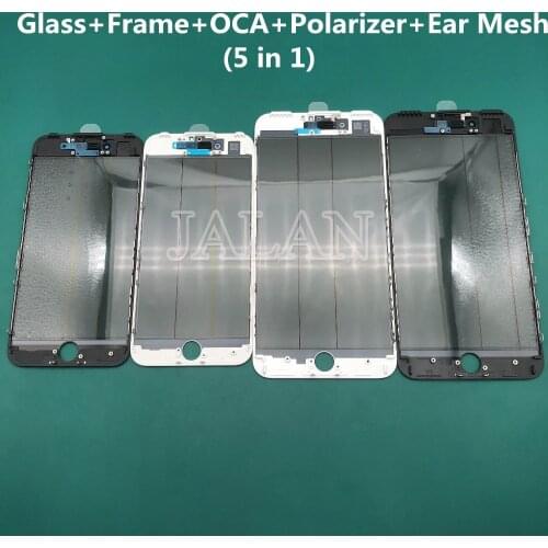 Cold press glass frame with OCA and polarizer for Ip 8P 8 7P 7 6SP 6S 6P 6 LCD screen panel replacement repair