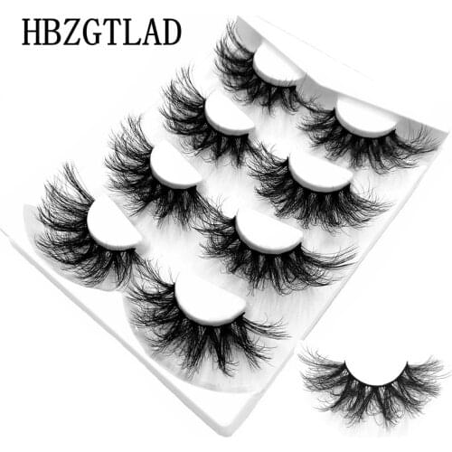 HBZGTLAD 8 pairs false eyelashes 25mm fake lashes long makeup 3d mink eyelashes eyelash extension mink eyelashes for beauty
