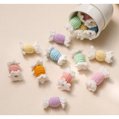 5 Pcs Baby Pacifier Chain Handmade Crochet Candy Beads Teether Toy for Pacfier Chain Necklace Newborn Gifts Food Grade