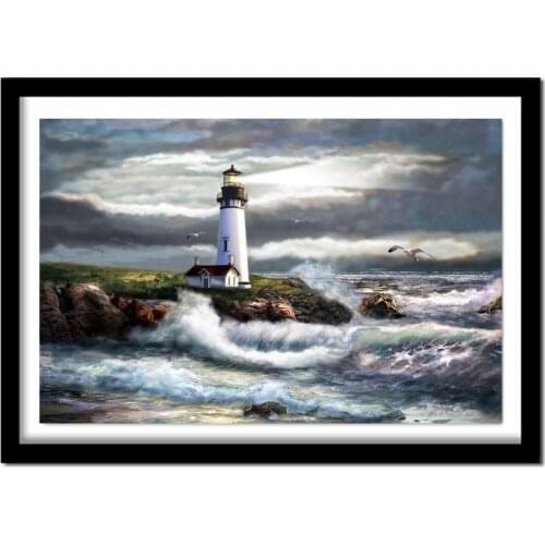 Diamond Painting Embroidery lighthouse 5D Full Square Drill Cross Stitch Painting Rhinestone Crafts Gift Painting Wall Decor