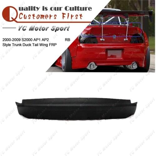 Car Accessories FRP Fiber Glass PD RB Style Rear Duck Tail Wing Fit For 2000-2009 S2000 AP1 AP2 Trunk Spoiler Wing