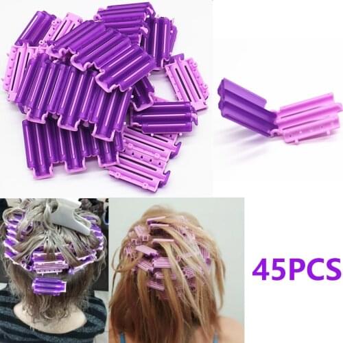 45/30/15pcs Hair Rollers Root Fluffy Clamps Wave Perm Rod DIY Bars Corn Clips Hair Curler Curling Curlers Styler for Women Girls