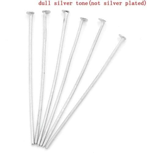 DoreenBeads Head Pins Silver Color 41mm long,0.7mm(21 gauge),500PCs (B23917) yiwu