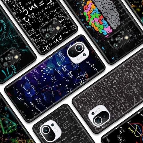 Phone Case for Xiaomi 11X 11 10T 10 9T 9 Pro 8 Lite Para Soft Capa for Mi 11Ultra 9 SE A3 10S 11i Caso Chemical Math Formula
