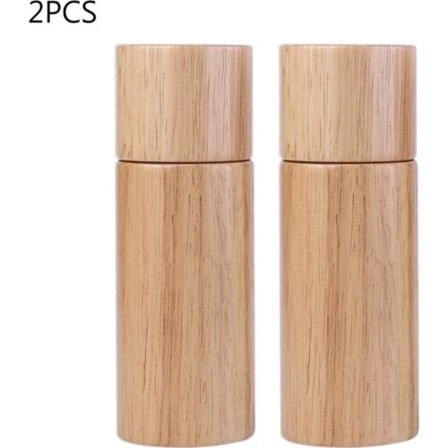 Wooden Salt and Pepper Grinder Set Pepper Grinder Sea Salt Shaker Grinder for Restaurant Dinner BBQ