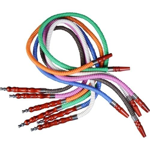 1pcs Leather Hookah Wooden Smoking Hose Multicolor 100cm Length Shisha Mouth Cigarette Accessories Grinder Chicha Pipe Tube Tool