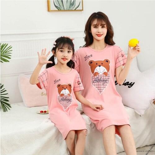 Girl Pijama Kid Girls Pajamas Pyjamas Set Summer Cartoon Bear Nightwear Pijamas Children Sleepwear Homewear Night Dress for Girl