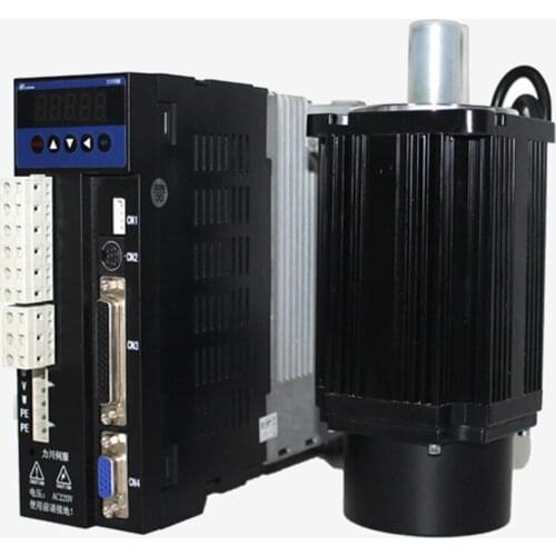 3phase 220V 1000W 1KW 4N.m 2500rpm 130mm AC servo motor drive kit 2500ppr with 3m cable