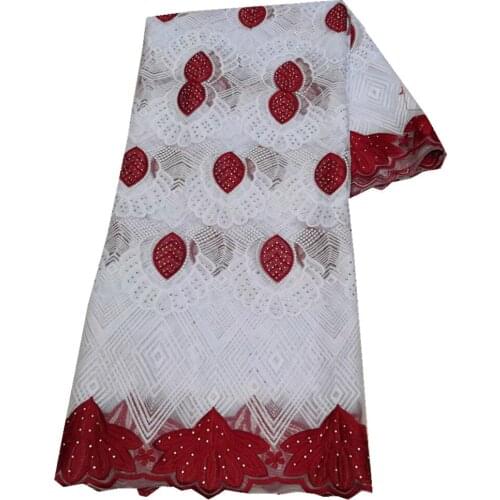 SJ Lace Latest African Lace 2021 High Quality Lace Nigerian French Tulle Lace Fabric Embroidery Stones For Women Dress 2L5-21