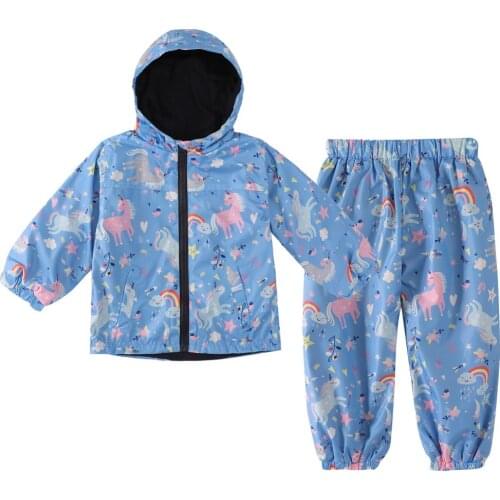 Children Clothing Autumn Coat For Girls Clothes Sets Sport Suit Girls Jackets+Pants Waterproof Windbreaker Sets Kids Outerwear