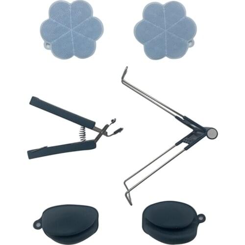 6Pcs Kitchen Anti-Scalding Set Bowl Gripper Clips Silicone Oven Mitts Steamer Plate Gripper Pot Bowl Mat Home Product