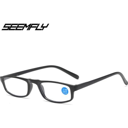 Seemfly Classic Vintage Anti Blue Light Reading Glasses Men Women With Diopter +1.0 1.5 2.0 2.5 3.0 3.5 4.0 Full Frame Eyewear