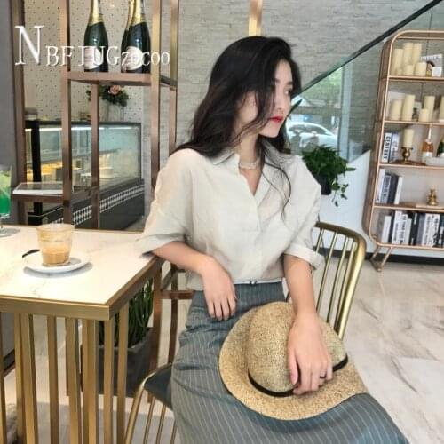 Summer Refreshing Elegant Women Sets Lapel Blouse And Stripe Skirt Female Sets