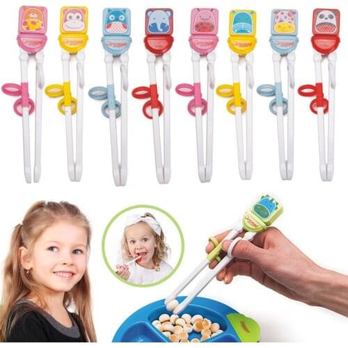Chopsticks Kids Baby Chopsticks Cute Cartoon Learning Training Education Chopstick Solid Feeding Utensils Cocina Tableware