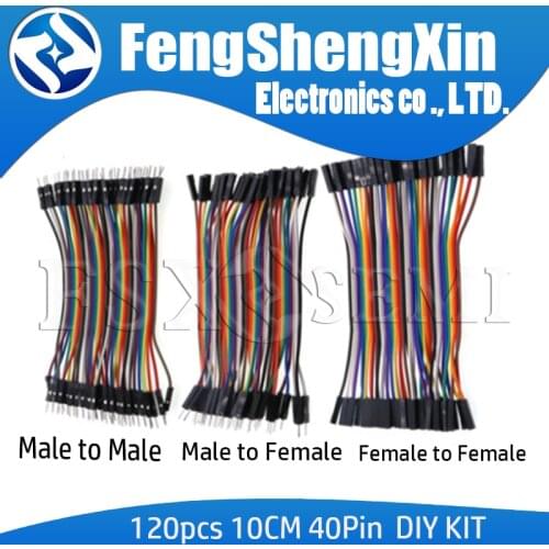 120pcs Dupont Line 10CM 40Pin Male to Male + Male to Female and Female to Female Jumper Wire Dupont Cable for Arduino DIY KIT