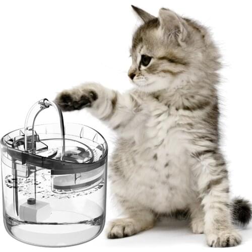 Drinking Cat Fountain With Faucet Automatic Water Feeder Pet Drinking Device Motion Sensor Home Kitten Supplies EU/US Plug