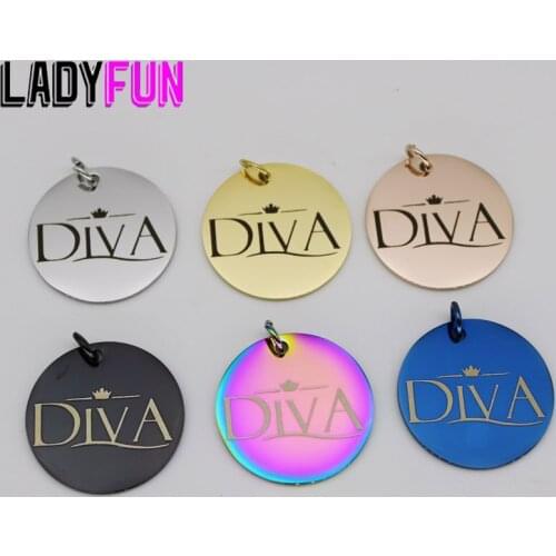 DIVA Charm Stainless Steel Charms Highly Polish Mirror Surface Pendant