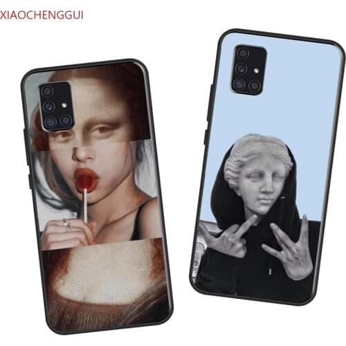 Mona Lisa Art David silicone Phone Case cover For Samsung Galaxy A21 A11 A31 A81 A10 A20 A30 A40 A50 A70 A80 A71 A51 A42 A52 A72
