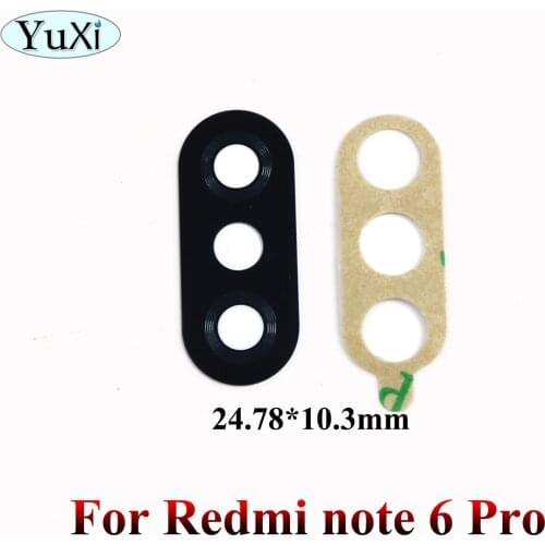 YuXi Rear Back Camera Glass Lens Cover For Xiaomi Redmi Note 6 Pro with Ahesive Sticker Replacement Parts