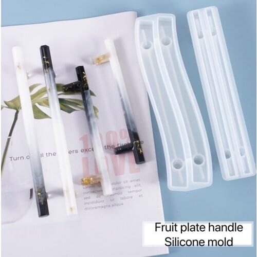 UV Epoxy Resin Fruit Tray Compote Handle Silicone Mold For DIY Resin Casting Mold Jewelry Making Tools Resin Crafts Home Decor