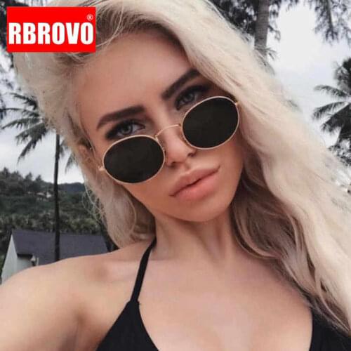 Vintage Red Glasses Classic Women Men Retro Small Oval Sunglasses Luxe 90s Transparent Sun Glasses For Female Shades Cute