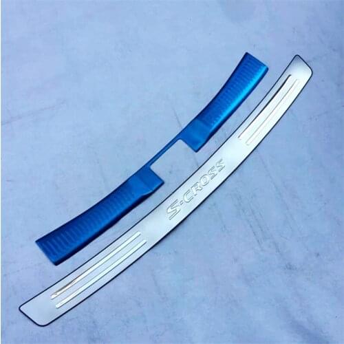 High quality stainless steel rear windowsill panel,Rear bumper Protector Sill For Suzuki SX4 S-Cross S Cross 2014-2018