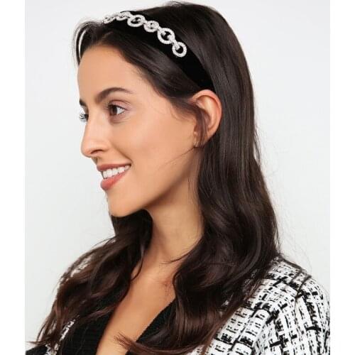 Velvet Head Claw Chain Fashion Headband Hair Hoop Womens Adult Hair Accessories Simple Headwear