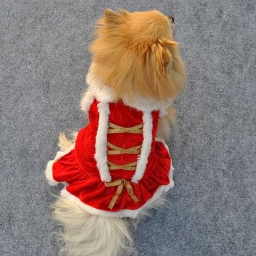 Winter Dog Dress Christmas Pet Dog Clothes Dog Xmas Costume For Small Dog Yorkie Chihuahua Cat Clothes Dresses Pet Clothing