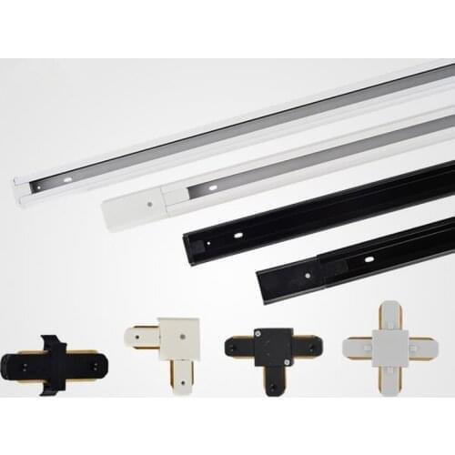 10pcs/lots Thick Aluminum 0.5M 2 Wire LED Track Rail Track light Rail Connector Universal Rails Aluminum Track Lighting Fixtures