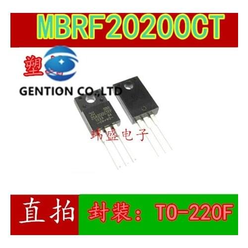 10PCS MBRF20200CT the TO-220-f encapsulation rectifier rectifier in stock 100% new and original