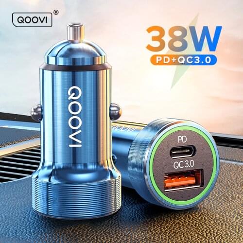 PD USB C Car Charger Quick Charge 4.0 3.0 38W Fast Charging For iPhone 12 11 XS X XR 8 7 Xiaomi QC4.0 QC3.0 Type C Phone Charger