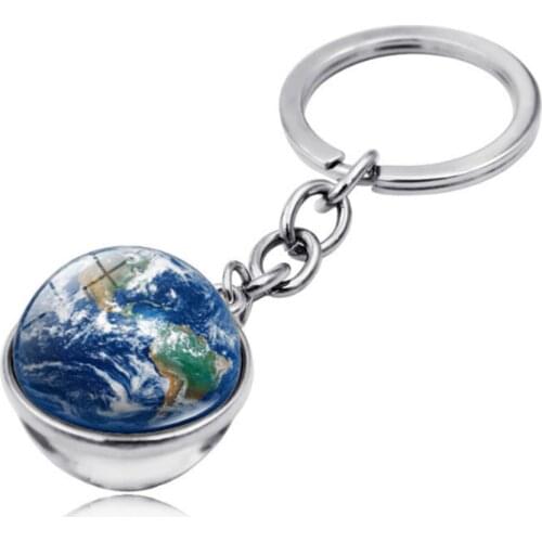 Car Moon Earth Sun Mars Keychain for hyundai tucson i30 ix25 creta ix35 HB20 solaris getz i25 Accent Azera