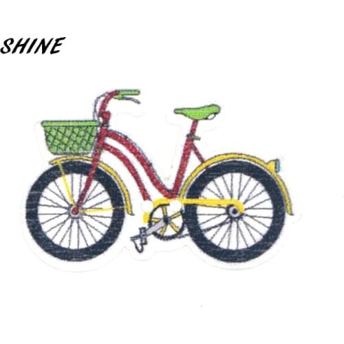 SHINE Wooden Sewing Buttons Scrapbooking Bicycle Colorful Mixed 2 Holes 32 x 20mm 12 PCs Costura Botones