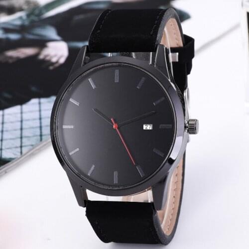 Fashion Casual Sports Mens Watches Leather Quartz Watches for Men Male kol saati Wristwatch Montre Hombre Relogio Masculino