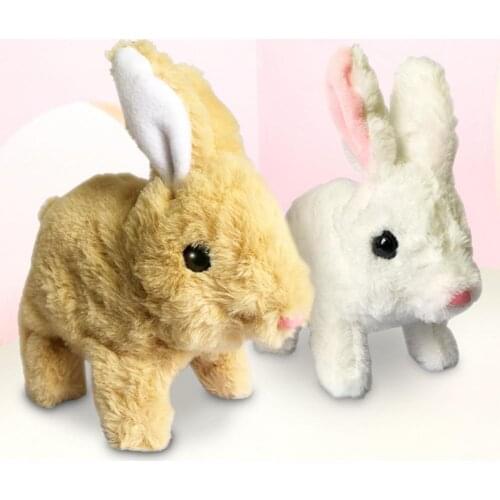 Electric Toy Rabbit Shape Cartoon Plush Electric Simulation Rabbit Toy for Home