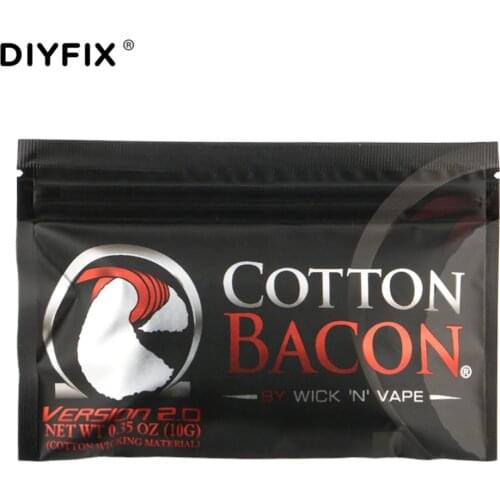 DIYFIX Bacon Cotton Organic Cotton Wick for Electronic Cigarette Rebuildable RDA RBA DIY Atomizer Vapor Cotton Heating Coil Wire
