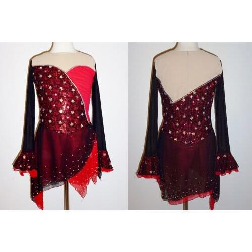 Hot Sales Ice Figure Skating Dresses Fashion New Brand Competition Child Figure Skating Dress Crystal DR3700