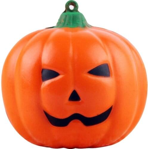 Jumbo Hallowee Pumpkin Squeeze Toys Cute Squishy Slow Rising Soft Straps Scented Joke Stress Relief for Kid Fun Xmas Toy