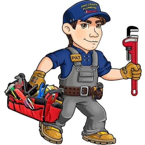 Interesting Emergency Plumber Waterproof Car Stickers Personality Creative Decal Bumper Windows Decoration Apply To Car Win