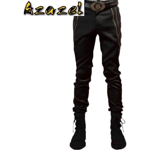 Nightclub stage costume male singer performance pants Fashion hair stylist harem pants personality tide men slim casual trousers