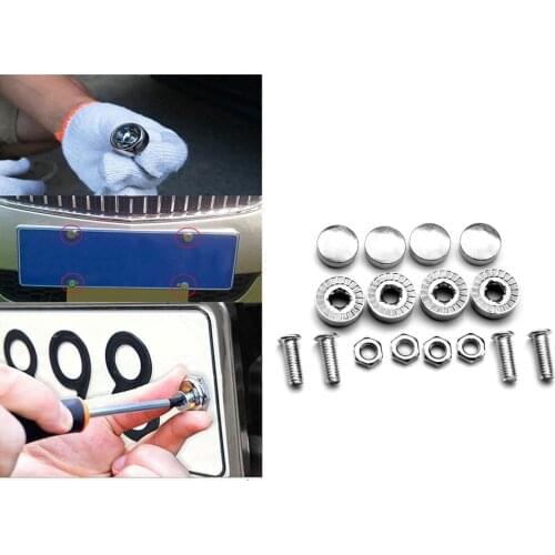 16X Car License Plate Bolts Screws Cover For Nissan Juke Qashqai Tiida Note Honda Accord Toyota RAV4 Yaris Auris Camry 2018 2019