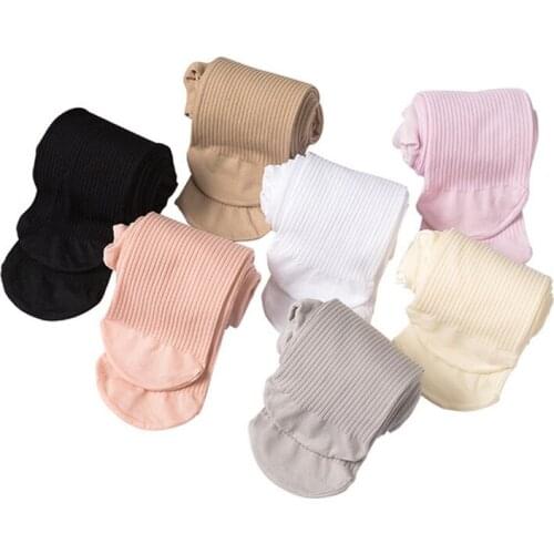 Summer autumn new girls pantyhose children tights vertical stripes wild fashion casual stretch velvet kids tights