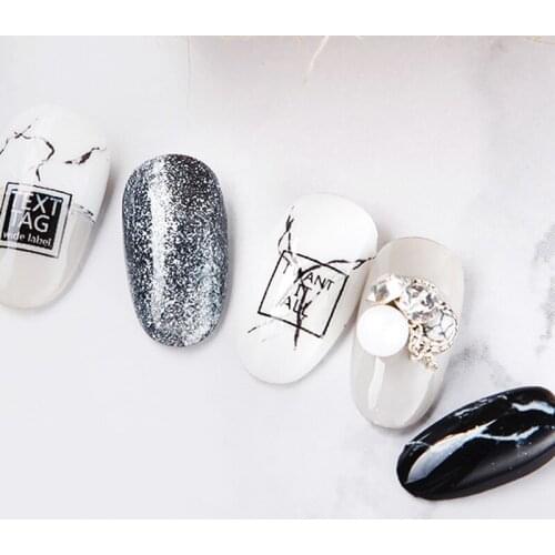 Fashion 1Sheet 3D Water Decals Nail Art Stickers light grey Marbled line Stickers for Nails Sticker Decorations Manicure Z046