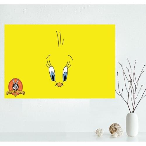 New arrival Custom Anime Tweety Bird Canvas Painting Poster Home Decor Cloth Fabric Wall Art Poster for Living Room