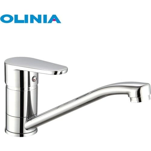 OLINIA kitchen faucet kitchen zinc faucet rotatable ceramic cor faucet polished kitchen mixer chrome faucet kichen faucet OL7164