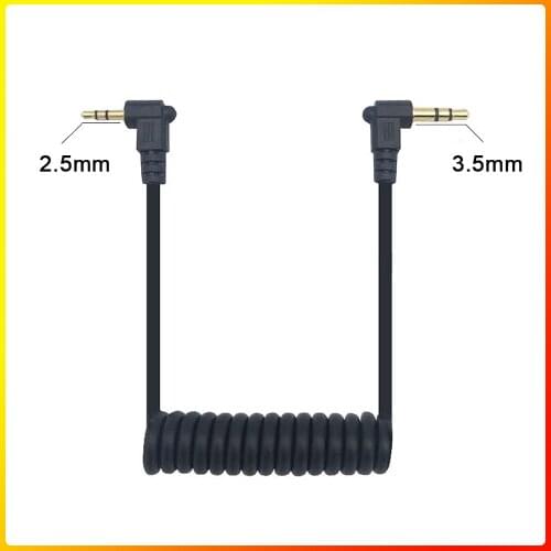 2.5mm Male to 3.5mm Male Microphone Jack Convertor Audio Recording Input Adapter Connector Cable for Camera Fujifilm Fuji Rode