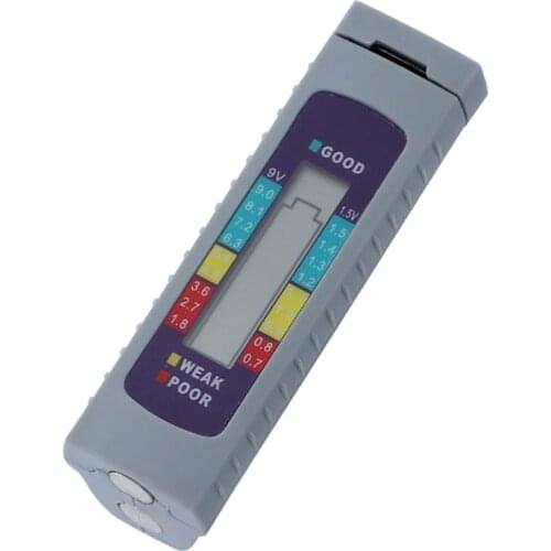 Portable Digital Battery Tester Checker Mini ABS Plastic Electricity Tester for AA/AAA/1.5V 9V Battery Measurement Checker