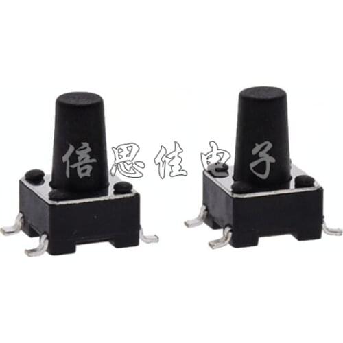 50pcs/6*6/6X6 Tact Switch 6X6X8H/MM Key switch 4 Pin SMD 6*6*8H/MM SMD