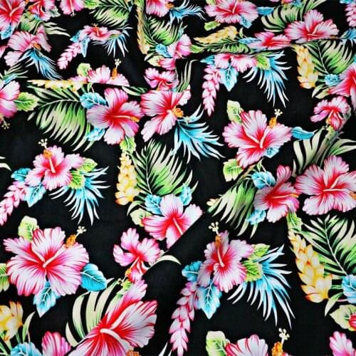 Floral print pure cotton fabric for dress skirt baby cloth bag chair cushion curtain home deco patchwork upholstery 150cm width